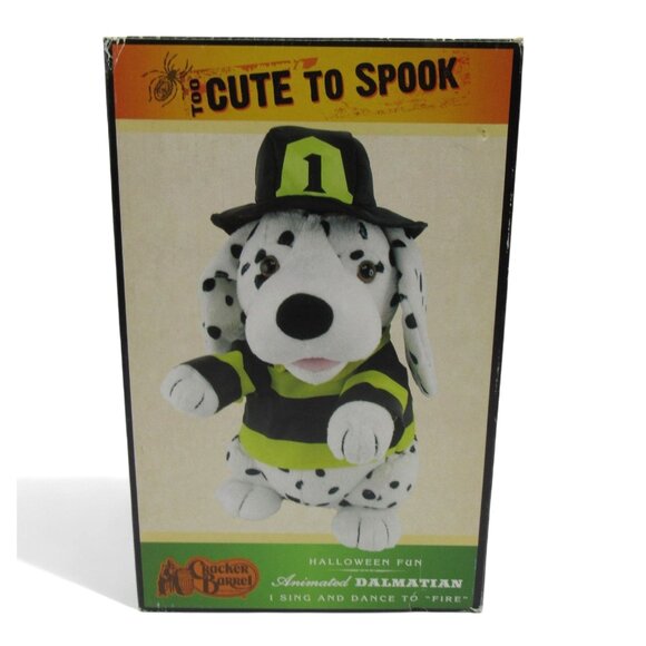CRACKER BARREL Dalmation Plush Firefighter Singing And Dancing Firefighter 10" B - Picture 2 of 13